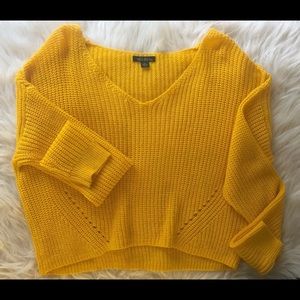 5/$25 Yellow Crop Long Sleeve Top